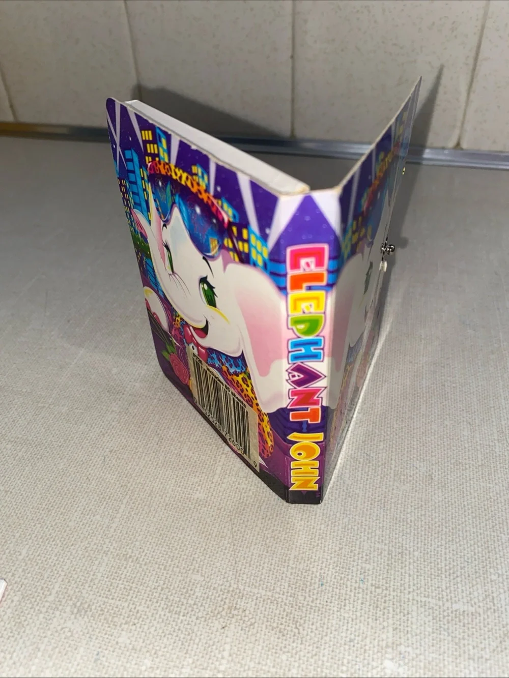 Lisa Frank mini notebook elephant playing piano NOT WRITTEN IN Vintage